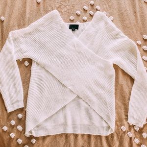 White Wrap Sweater